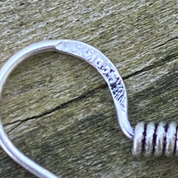 Cat Eye peridot long drop earrings .925 Sterling Silver - Picture 11 of 11